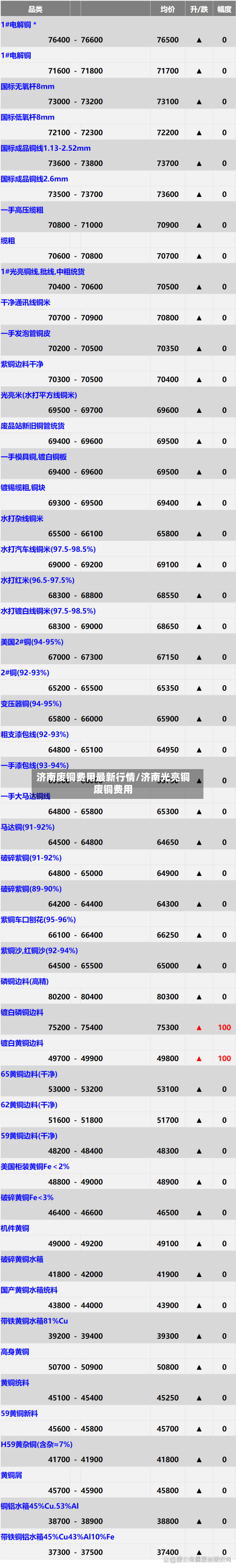 济南废铜费用最新行情/济南光亮铜废铜费用-第1张图片