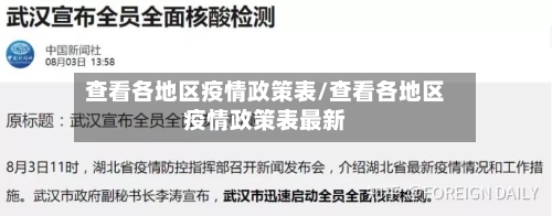 查看各地区疫情政策表/查看各地区疫情政策表最新-第2张图片