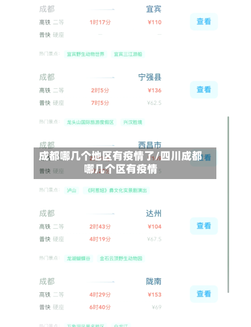 成都哪几个地区有疫情了/四川成都哪几个区有疫情-第3张图片
