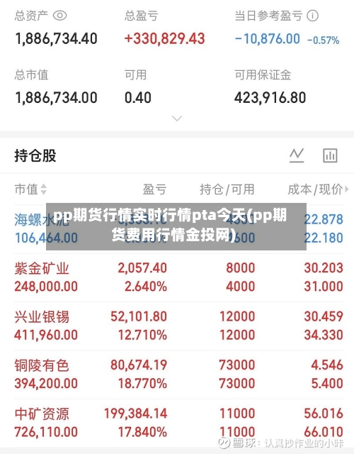 pp期货行情实时行情pta今天(pp期货费用行情金投网)-第1张图片