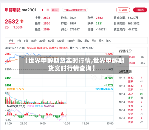 【世界甲醇期货实时行情,世界甲醇期货实时行情查询】-第1张图片