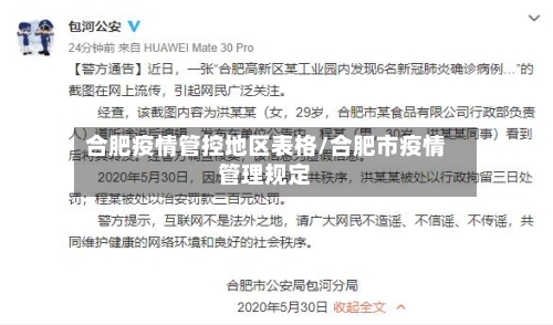 合肥疫情管控地区表格/合肥市疫情管理规定-第2张图片