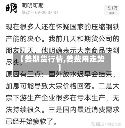 【姜期货行情,姜费用走势】-第1张图片