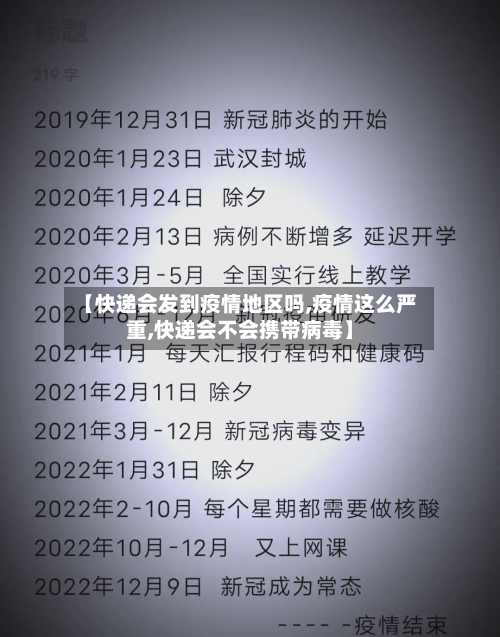 【快递会发到疫情地区吗,疫情这么严重,快递会不会携带病毒】-第3张图片